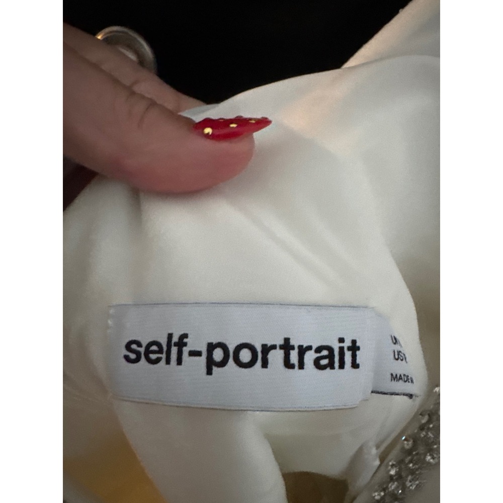 Self Portrait Mini Dress Sleeveless Rhinestone Detail Party Cocktail NWT - Picture 13 of 13
